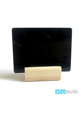 Ценник из пластика на деревянной подставке 8x6см (арт.Melt5)